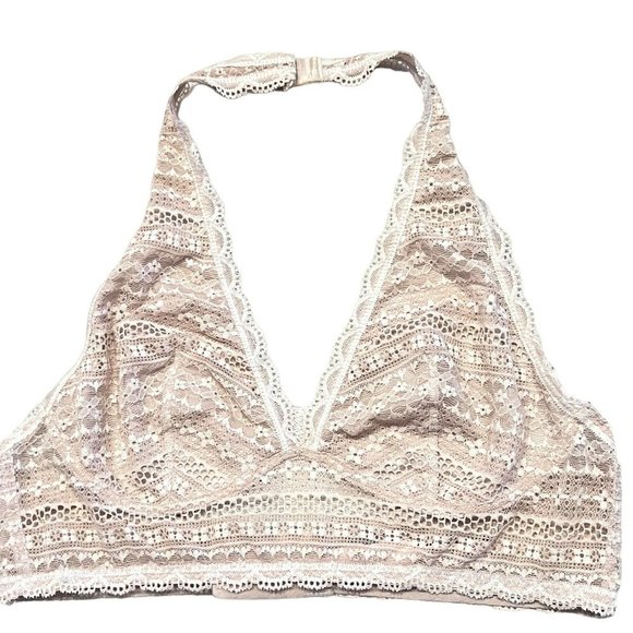 VICTORIA’S SECRET BLUSH PINK LACE BRALETTE SIZE LARGE - Picture 1 of 10